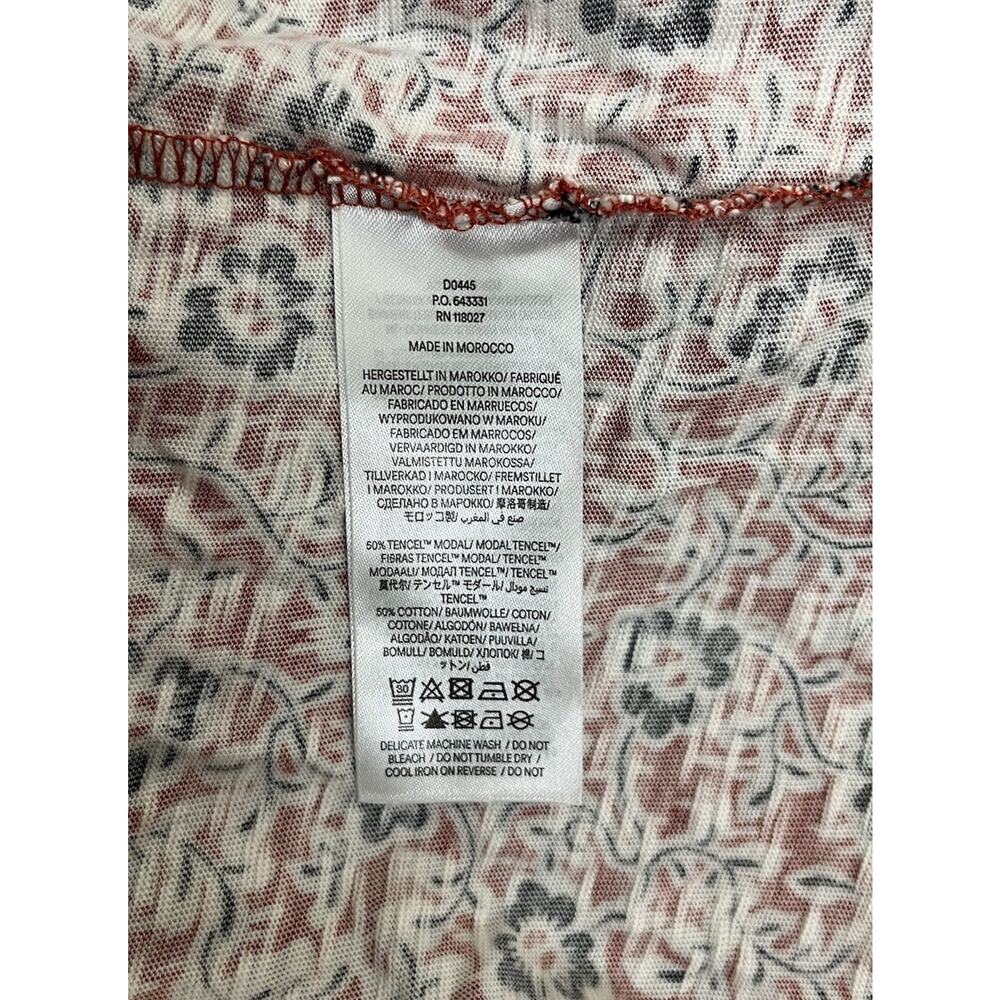 Boden Knot Front Jersey Casual Dress in Tomato Clover Swirl Size US 14 R - Picture 7 of 7
